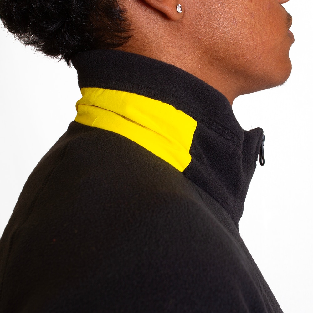 Oregon Ducks, Columbia, Black, Coat/Jacket, Polyester Blend, Men, Flanker IV, Polar Fleece, 2024, Full Zip, 784978